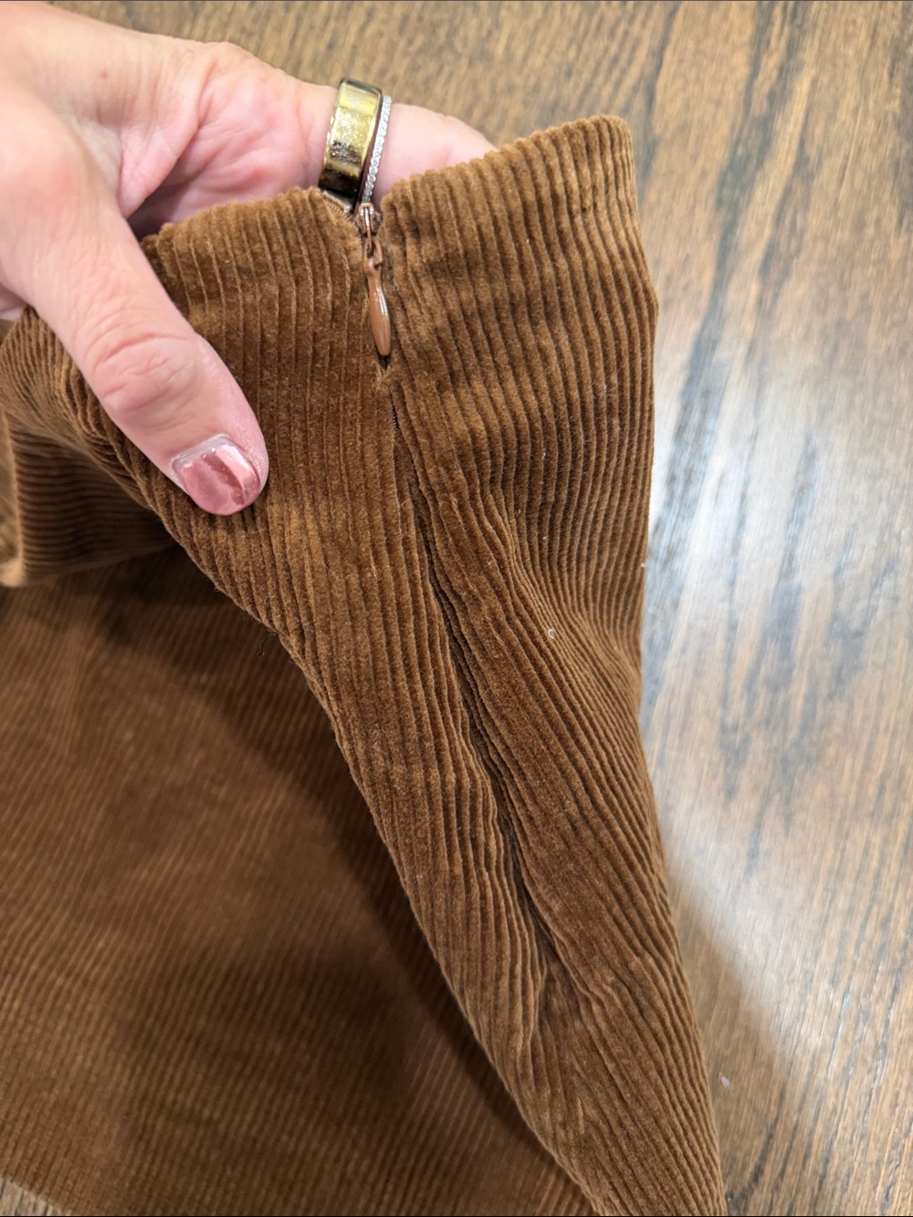 Zara Brown Corduroy Mini Skirt - Picture 4 of 5